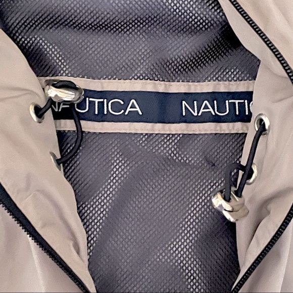 Nautica Beige Classic Hooded Lightweight Utility Jacket Size S - Picture 8 of 11